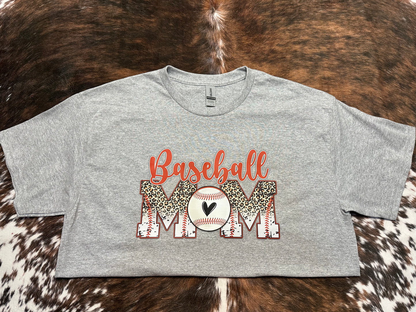 Ash Grey Baseball Mom Tee