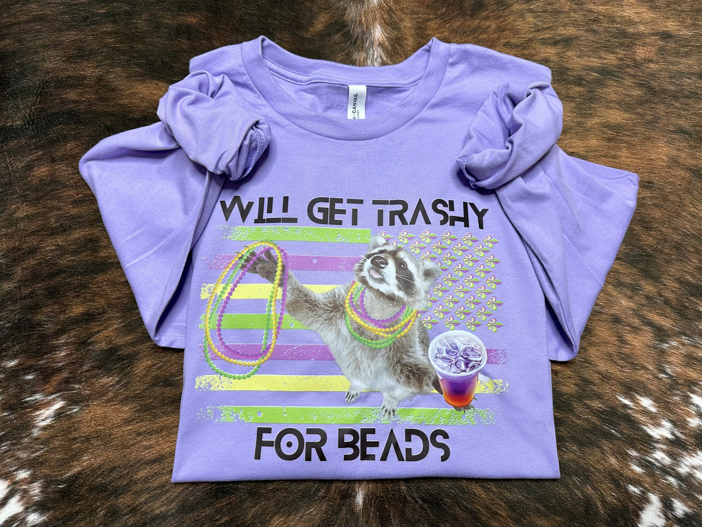 Light Purple Will Get Trashy For Beads Long Sleeve Tee