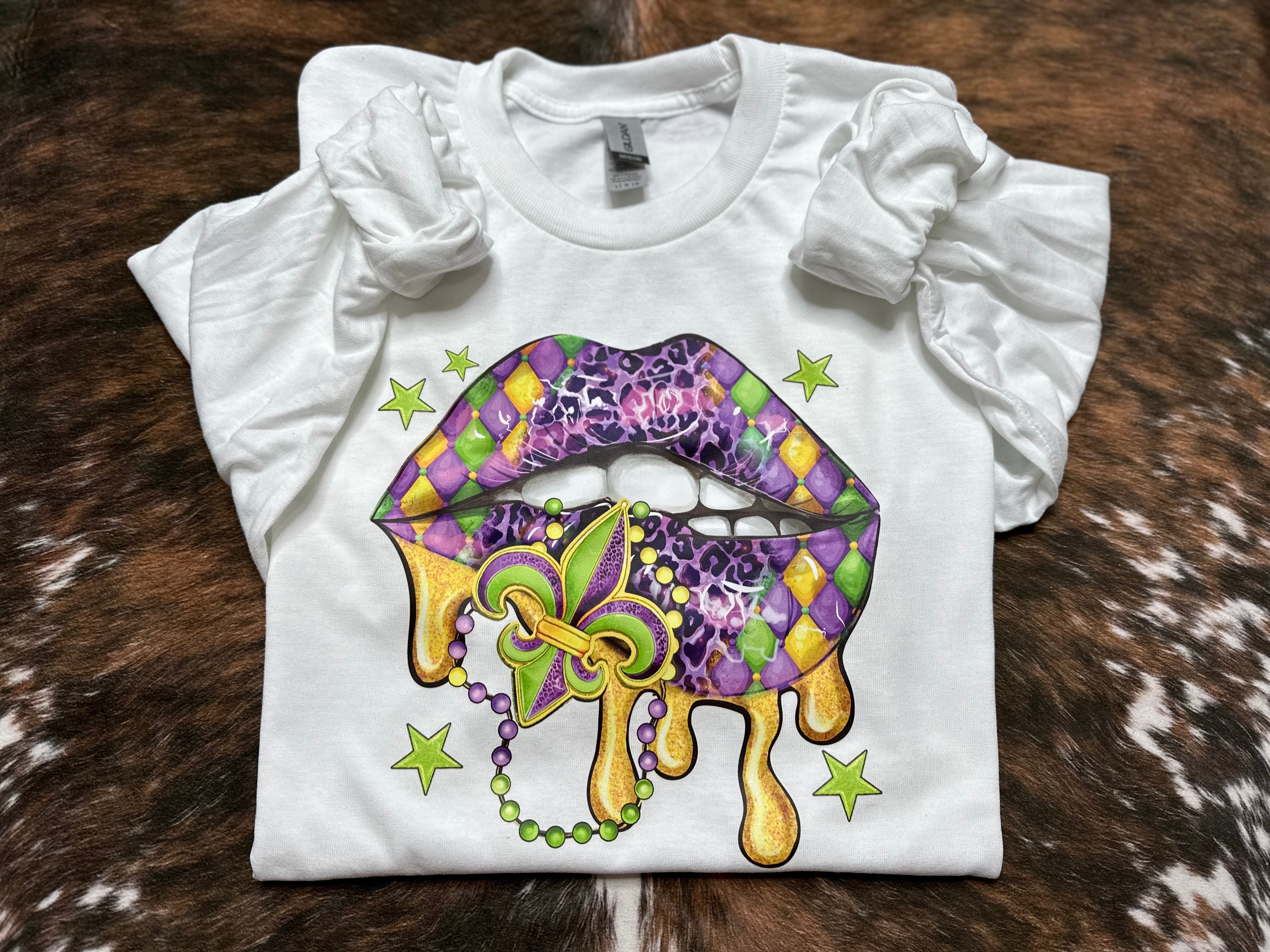 Mardi Gras T Shirt Calling Cheyenne Boutique